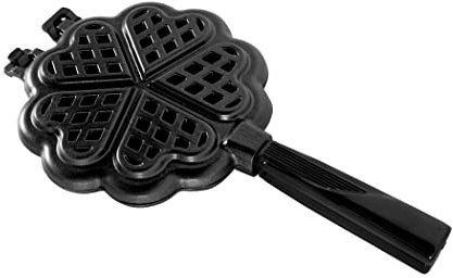 Nordic Ware Sweetheart Waffler, Cast-Aluminium Waffle Pan, Waffle Pan for Mini Waffles, Heart Shaped Waffles, Mini Waffle Maker - Black