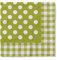 Sovie Home Serviette Anton | Tissue-Servietten 33x33 cm | saugstarke und hochwertige Einweg-Servietten | ideal für Hochzeit & Feiern | 20 Stück | Punkte-Karo (Kiwi)