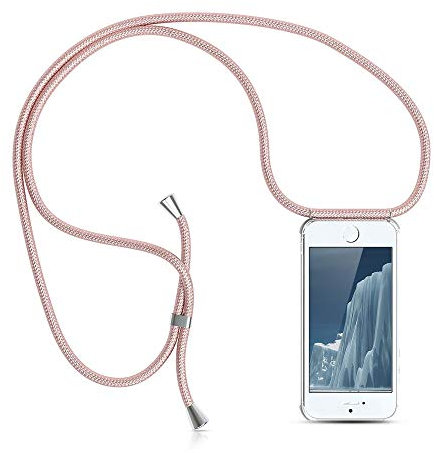 XCYYOO Handykette Handyhülle mit Band Kompatibel für iPhone 5/5S/SE - Handy-Kette Handy Hülle mit Kordel zum Umhängen Handyanhänger Halsband Lanyard Case/Handy Band Halsband Necklace