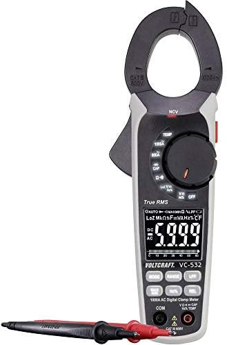 VOLTCRAFT VC-532 Pince ampèremétrique calibrée (ISO) numérique CAT III 600 V Affichage (chiffres) : 6000