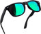 Joopin Effet Miroir Lunette de Soleil Polarisée Femme Lunette Mode Carrée et Lunette de Soleil Homme Vert Vintage Pour Voyage
