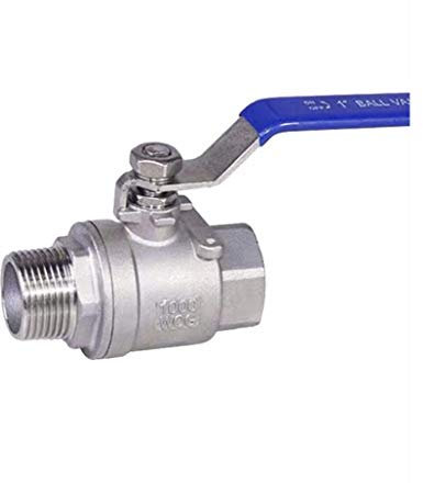 Zweiteiliger Kugelhahn mit Innen- und Außengewinde, Kugelhahn mit Innen- und Außengewinde, Kugelhahn mit Innen- und Außengewinde aus Edelstahl 304-DN25 1 Zoll