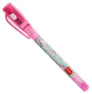 Legami - Stift mit unsichtbarer Tinte, Spionagestift, Doppelspitze, UV-Licht zum Lesen der unsichtbaren Tinte, für Kinderpartys, Einhorn-Thema