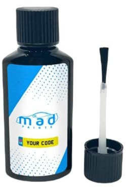 M.A.D MYLDAN AUTO DESIGN Touch Up Paint Compatible with JAGUAR GLOSS BLACK WHEEL CAR PAINT - 30ml Kit, Gloss Finish with Built-in Brush - Made with Helios (PAINT + LACQUER)