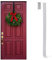 Bseical Türhaken Zum Einhängen für Weihnachtskranz 38CM/15, Metall Kleiderhaken Tür Türkranz, Ohne Bohren Türaufhänger, Weihnachtsdekoration Dicke Türhaken für Kleiderbüge Küchenschränke USW (Weiß)