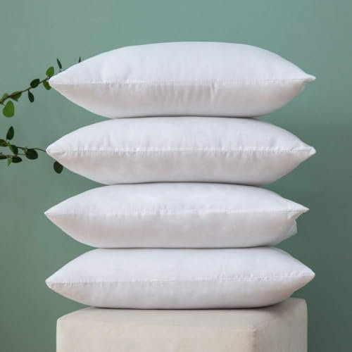 MIULEE Kissen 40x60 cm Füllung 4er Set, Waschbare Kissenfüllung Sofakissen, Polster Innenkissen Dekokissen, Polyester Füllkissen als Couchkissen, Sofa Kissen, Zierkissen, Wohnzimmer Kissen