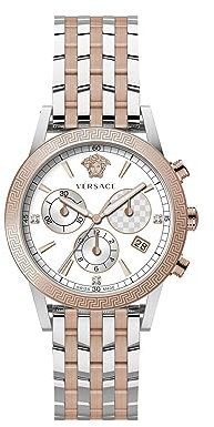 Versace Herren Armbanduhr Sport Tech 40 mm Armband Strap Armband Edelstahl VELT00819