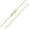 Amberta Allure Damen Halskette aus 9K Gold: 0.5 mm Venezianierkette - 40 cm