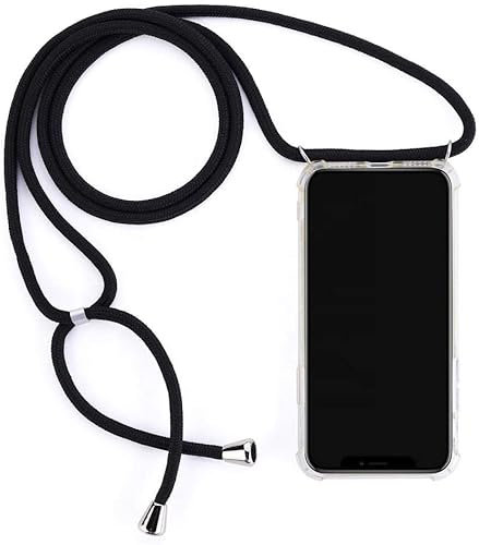 JProtect für iPhone 11 Hülle mit Band – Handyhülle zum Umhängen mit Band in Schwarz – Handykette iPhone 11 Kordel Hülle mit Kette/Schnur – Schützendes Case