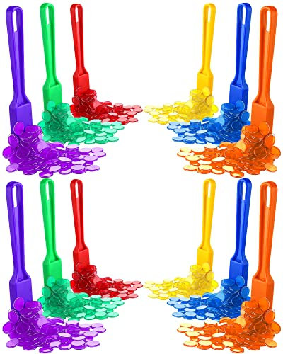 606 bacchette magnetiche per bingo con chip per bingo, bacchette magnetiche arcobaleno e set di chip per bambini, per apprendimento, scienza, conteggio, ordinamento, casa, aula, scuola, attività