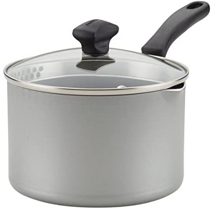 Farberware Cookstart DiamondMax Casserole antiadhésive, passe au lave-vaisselle, 3 litres, argent