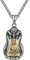 HIJONES Herren Edelstahl Buddha Anhänger Halskette Buddhistisches Amulett Schutzpatron Schmuck Gold Silber Vairocana Buddha