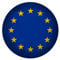 Europa Flagge Magnet rund schöner runder Magnet rund mit Flaggenmotiv zum Aufhängen von Reisefotos oder als Souvenir Dekoration für den Kühlschrank