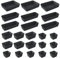 Cinnani 24 Stücke Schubladen Ordnungssystem,4-Größe Schublade Organizer grauer Filz Tisch, Tabletts Kommode Kosmetik Organizer für Make-up Schmuck Schlafzimmer Büro Küche
