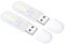 PATIKIL USB Night Light, 2 Pack Portable Plug-in Small LED Light Stick with 3 Lamp Beads with Touch Sensor Switch USB Light for Bathroom Bedroom Reading Sleeping Camping, Fog White