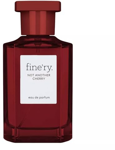 Fine'ry Cherry Almond Perfume - Not Another Cherry, for Women & Girls - Rose, Almond Amaretto - Gourmand, Rich, Fruity-Floral, Long- Lasting Full Size Hair Body Cologne Fragrance (60mL)