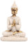 Tomotato Mini Sandstein Buddha Statue, 8 x 5.5 x 3cm Meditation Buddha Figuren Sitzende Buddha Figur aus Kunstharz Feng Shui Skulptur Ornamente für Zuhause, Yoga, Zen Dekor(A)