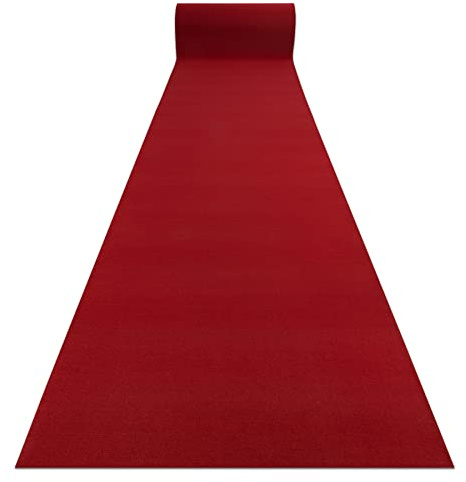 Läufer Antirutsch Rumba 1974, einfarbig, Rotwein, rot, Anti Rutsch Teppich, rutschfest, Hochzeit, Meterware, 120x250 cm