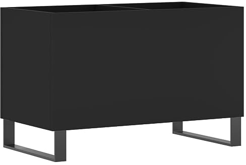 vidaXL Plattenschrank Schwarz 74,5x38x48 cm Holzwerkstoff