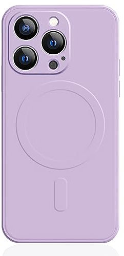 Mixroom - Custodia Cover per iPhone 13 Pro in Tpu Silicone morbido compatibile con MagSafe accessori con cerchio magnetico integrato Lilla
