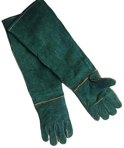 GOVNPJ Anti-Morsure Gants de Protection/de Manutention pour Animal, Sécurité Cuir Gants de Travail pour le soudage, le jardinage ou la manipulation de Chiens/Chats/Oiseaux/Lézards/Faucons/Reptiles