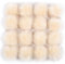 12 Stück 8-9cm Kunstfell Pompons, Kunstfell Bommeln zum Basteln, Künstliche Fellbommel Flauschige Bommel Pom Pom zum Basteln DIY Kreative Handwerk Mützen Handschuhe Tasche Anhängern Dekor,Beige
