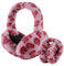 Yuoahcn Winter-Ohrenschützer für Damen, Kunstfell, warme Ohrenschützer, für Damen und Mädchen, Plüsch-Ohrwärmer, Outdoor-Ohrenschützer, Stirnband (Leoparden-Rosa)