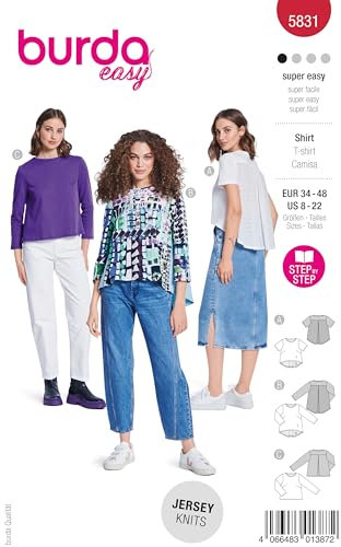 Burda Schnittmuster, 5831, Shirt [Damen, Gr. 34-48], Level 1 super easy
