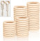 Ysimple 44 Stück Holzringe zum Basteln, 55mm Holzringe Natürliche Holz Ringe, Holzringes Makramee für DIY Handwerk Schmuck Ring Anhänger, Dekoration Ringe Bastelring, Schmuckherstellung