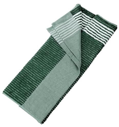 PATIKIL Grande Serviette de Toilette 22 x 44, 1 Pcs Serviettes de Golf de Style Caddie Serviettes de Camping en Coton pour Sacs de Golf Golfers Tour Player Club, Vert-Blanc