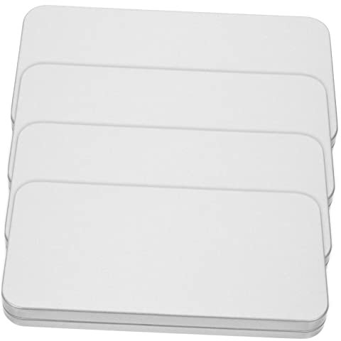KONTONTY Gehärtetes Glas Aufbewahrungsbox Silber 4 Stück Metall Organizer Handyschutz Bildschirmbehälter Telefonzubehör