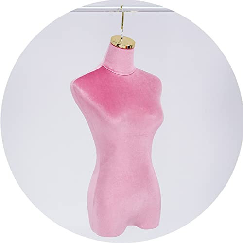 asdchZen Schaufensterpuppenkörper, Weiblich, Torso, Zum Aufhängen, Schaufensterdekoration, Mikrofasergewebe, Halbmaßstab, Dummy-Mannequins, Körper, Schneiderpuppe Für D,Pink,Medium