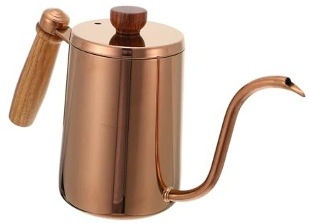 Ciieeo Cafetera de Acero Inoxidable de 600 Ml para Acampar en Casa con Tapa sin Asa