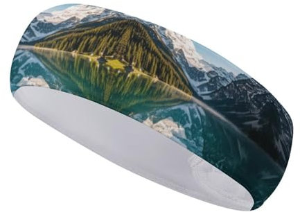 Alpine Lake Stirnband für Herren, Sportschweißbänder, dehnbar, athletisch, rutschfest, weich, Sport-Haarbänder für Damen, Fitness, Workout