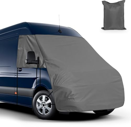 Auto Windschutzscheiben Abdeckung Ersatz für Mercedes-Benz Sprinter 2019-2024, 420D Oxford Abdeckung Frontscheibe Gewebt für Wohnmobil, Wetterfeste Autoabdeckung Deckt Gesamte Motorhaube