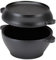 Sleek Design Cast Iron Pot, Sturdy Cast Iron Pot Set, Decorative Round Oven Pot, Bread Baking Dutch Pots for Cooking, Bread Baking, Kitchen, Soup, Indoor, Outdoor, Black Color