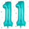 UDRKFOPK Grün Luftballon 11,Zahlen Luftballon Grün,40 Zoll Grün Folienballon 11,101cm Grün Zahlenballon 11 Helium Ballon Luftballon 11 Geburtstag für Geburtstagsdeko Kinder Mädchen Junge