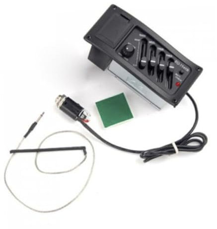 HYTROVE Guitare Acoustique Piezo Pickup Eq Préampli Bandes Et Accordeur Amplificateur Noir Pour Sonorisation Optimal