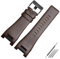 AMAUPCKCA Bracciale in Vera Pelle da 32 mm for Cinturino for Orologio Diesel Cinturino for Orologio for DZ1216 DZ1273 DZ4246 DZ4247 DZ287 Cinturino da Uomo(Plain Brown BK)
