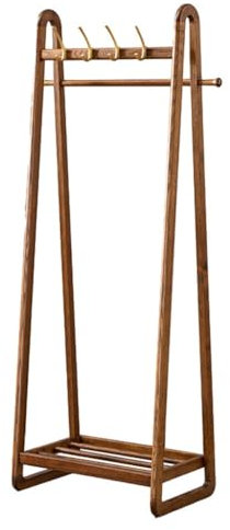 Porte-Manteau Porte-manteau en bois massif, porte-manteau sur pied, lumière de chambre à coucher, luxe, nouveau style chinois, support de rangement simple, cintre pour vêtements, porte-manteau