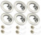 JungesLicht 6x Einbaustrahler gebürstet mit GU10 Keramikfassung, Außendurchmesser 80mm, Bohrdurchmesser 55mm bis 68mm passend, Deckenstrahler, Einbauleuchte, 6er Set, Deckenspots, ohne Leuchtmittel