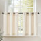 TOPICK Rideau Cuisine 2 Pièces 96x60cm Beige Cuisine avec Oeillets Petit sous Evier Filtrage de la lumièreu Intérieur Moderne Decoration pour Salon Placard Petite Fenetre Porte