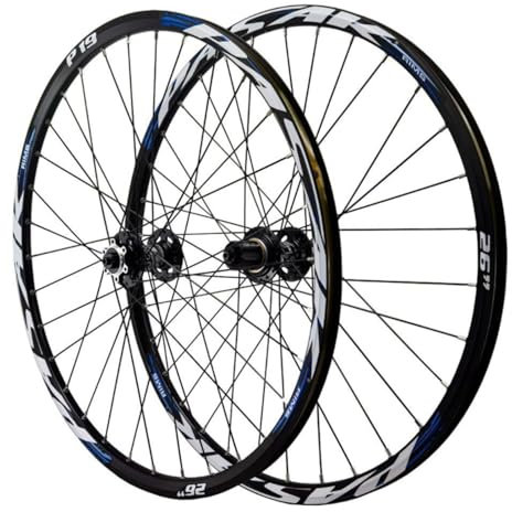 Mountainbike-Laufradsat 26/27,5/29 Scheibenbremse Schnellspanner Mountainbike-Laufräder Alu-Legierung Doppelschicht-Felge Vorder- Und Hinterrad Fahrrad Rad Für 7-12 Gang 26inch