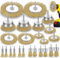 Sirxlevcy Wire Wheel for Drill,1/4in Drill Shank,3in Brass Wire Wheel for Drill Rust Removal Heavy Duty Wire Wheel Brush Drill Bit