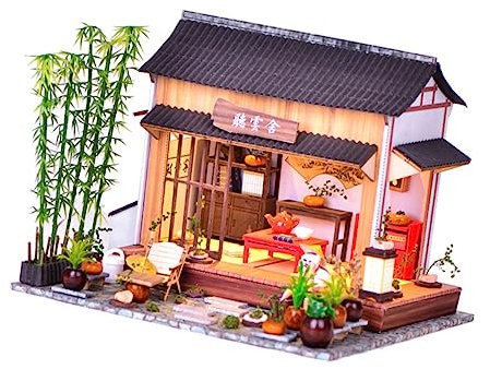 KICHOUSE 1Ensemble Jardin Style Chinois de Maison à Assembler DIY Kit Éducatif pour Décoration Intérieure Attrayante
