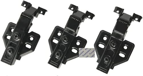 Cerniera per porta in vetro, cerniera girevole, set da 4 pezzi da cucina, cerniere per armadietti a scomparsa, chiusura silenziosa, ad incasso e ad incasso, armadietto per vino, armadio (nero opaco