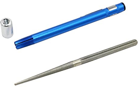 MHADBKH 2-in-1-Schärfer, Stiftform, Taschenschärfstab für Angelhaken, Verzahnung, Darmhaken, Küchentasche