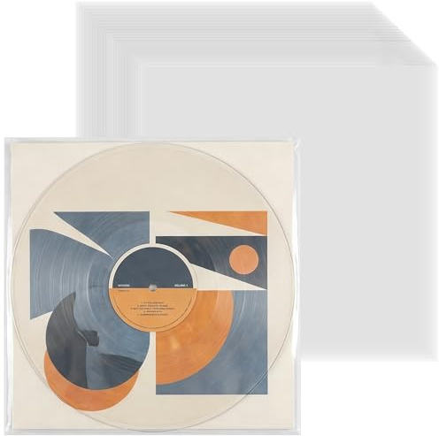 CHEUNGR 100 x 12 Inch Vinyl Record Sleeves Outer, Clear Square LP Protective Sleeve, Anti Static Plastic Records Album Covers for Outer Inner Album Vinyl Record Storage Protection