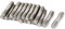 sourcing map 20 Stück Doppelend Gewindebolzen Zähne Stange Silber Ton M8x40mm aus 304 Edelstahl