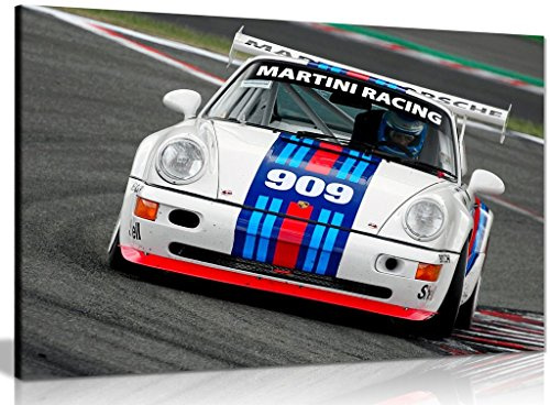 Martini Racing Porsche Sebastien Loeb Canvas Wall Art Picture Print (24x16in)